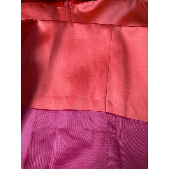 PATOU Pink Cotton Blend Satin Mini Dress FR 44 Cutout Waist Cocktail Party Dress - Picture 9 of 16